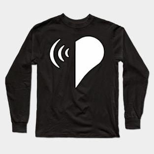 Half-heart radar v.1 (white) Long Sleeve T-Shirt